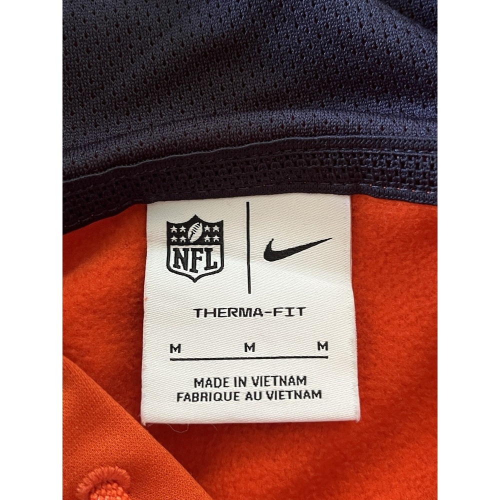 Chicago Bears Nike Mens Medium Orange Sideline Stack Performance Pullover Hoodie - Picture 8 of 10